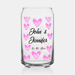 Verre Canette style de texte simple et blanc mariage