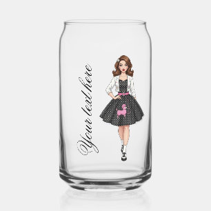 Verre Canette style des années 50 modifiable 