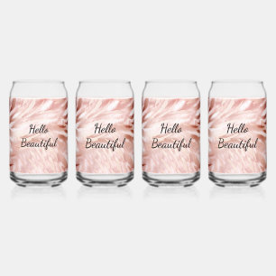 Verre Canette Stylish Rose rose rose rose or Zebra Glam Glitz