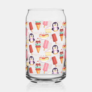 Verre Canette Sucres de crème glacée de pingouin