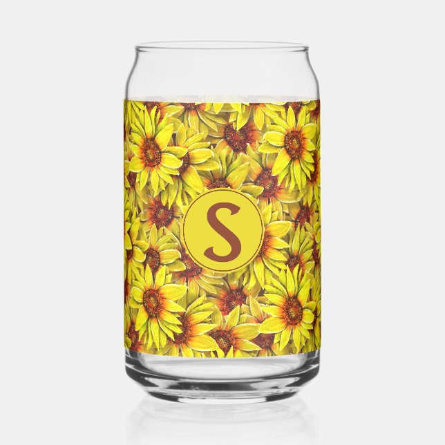Verre Canette Sunflower Drinking Glass (Gauche)