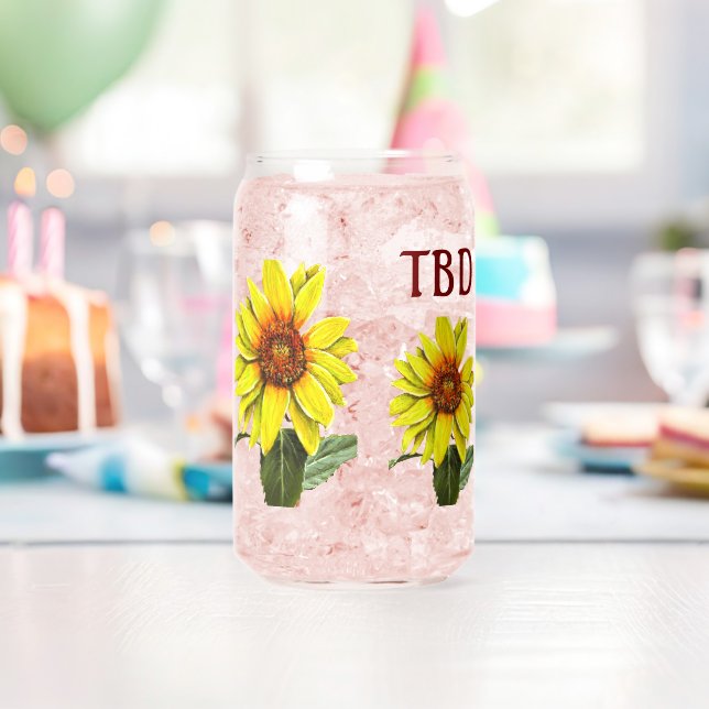 Verre Canette Sunflower Drinking Glass (Insitu (Anniversaire))