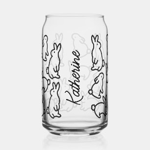 Verre Canette Super Simple Bunny Outline Design Drinkware