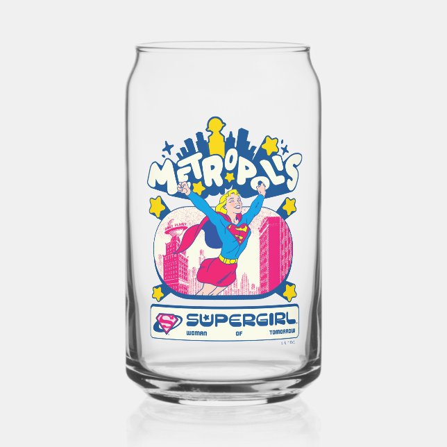 Verre Canette Supergirl Super Pop Femme de demain (Recto)