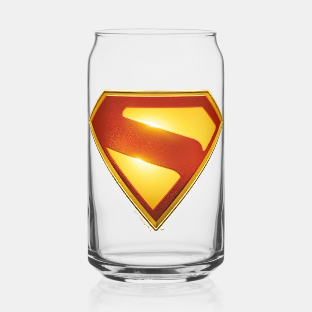 Verre Canette Superman Golden S Shield brillance (Recto)