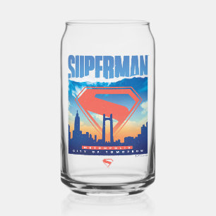 Verre Canette Superman Metropolis Skyline