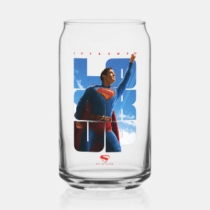 Verre Canette Superman regarde Pose