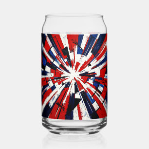 Verre Canette Supernova Pop – Explosion Géométrique Abstraite