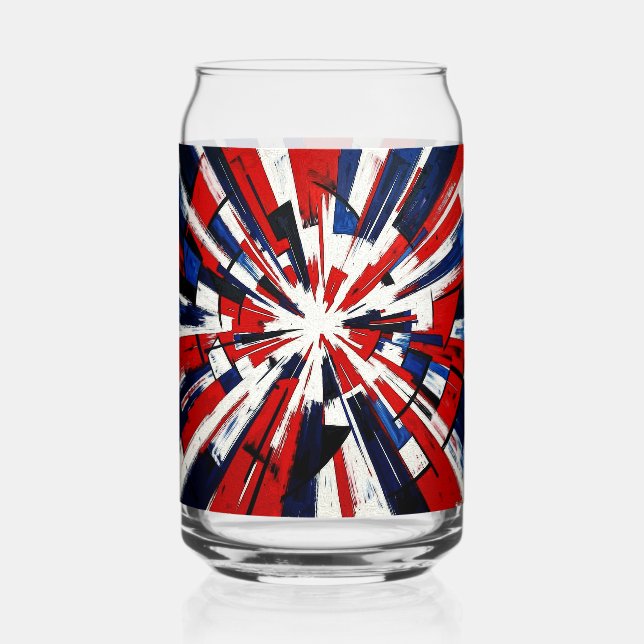 Verre Canette Supernova Pop – Explosion Géométrique Abstraite (Recto)