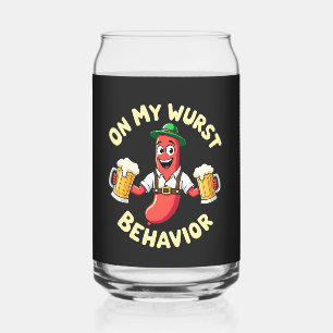 Verre Canette Sur My Wurst Behavior Funny Oktoberfest Festival