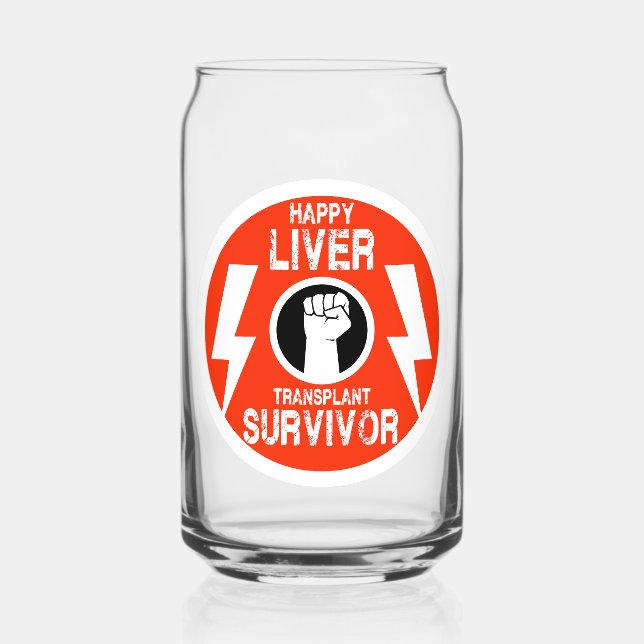 Verre Canette Survivant de la transplantation du foie (Recto)
