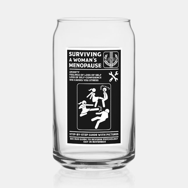 Verre Canette Survivre À La Ménopause (Recto)