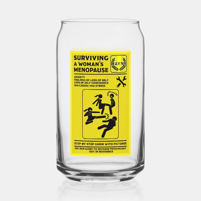Verre Canette Survivre À La Ménopause (Recto)