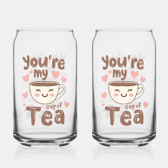 Verre Canette Sweet Valentine's Day Tea Lover Quote (Recto)