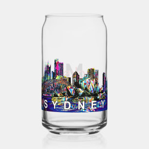 Verre Canette Sydney en graffiti avec monogramme