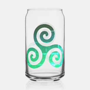 Verre Canette Symbole celtique antique Emerald Triskele