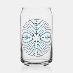 Verre Canette Symbole de géométrie sacrée - Chartres Labyrinthe