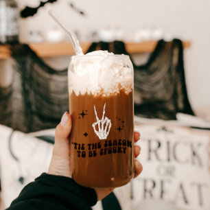 Verre Canette SYMBOLE DE LA PAIX REtro Skeleton Halloween Sipper