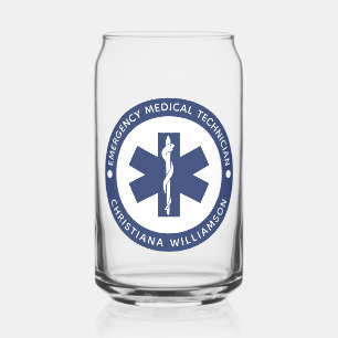Verre Canette Symbole EMT personnalisé Technicien Médicale d'urg