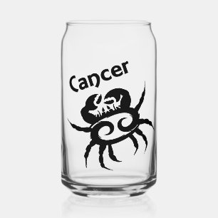 Verre Canette Symbole et signe du cancer du zodiaque
