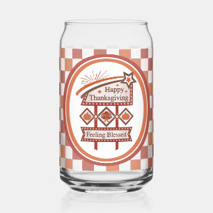 Verre Canette Symbole rétro du bon thanksgiving béni