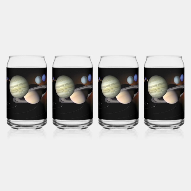 Verre Canette Système solaire (Dos)