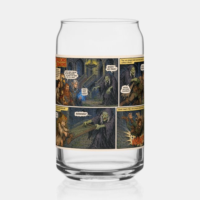 Verre Canette Tasse drôle de D&D comique ! (Recto)