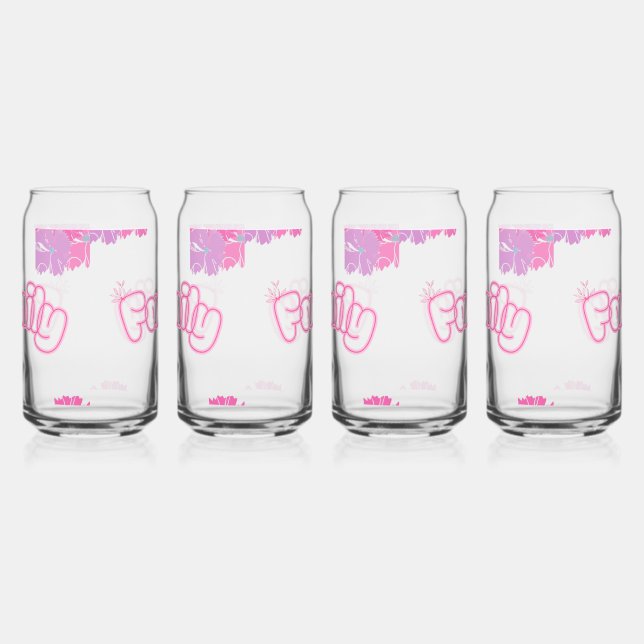 Verre Canette Tasse Fleur de Famille (Droite)