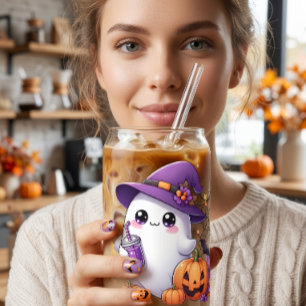 Verre Canette Tasse personnalisée Crâne et Fantôme Café Glacé Es
