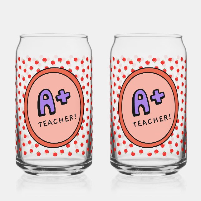 Verre Canette Tasse Pomme Professeur Drôle (Recto)