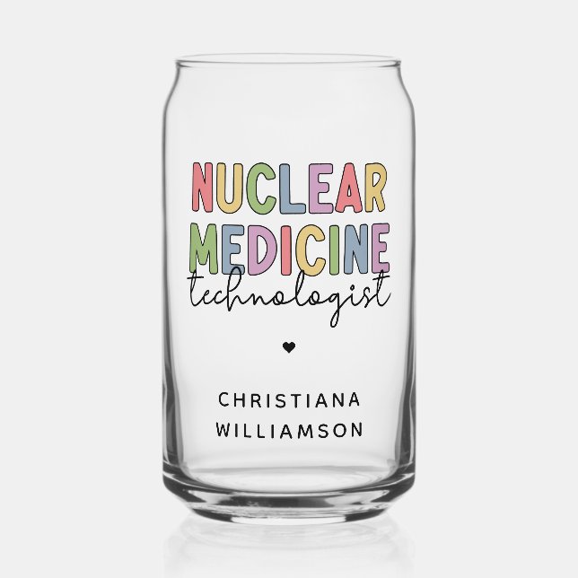Verre Canette Technologue en médecine nucléaire sur mesure CNMT  (Recto)