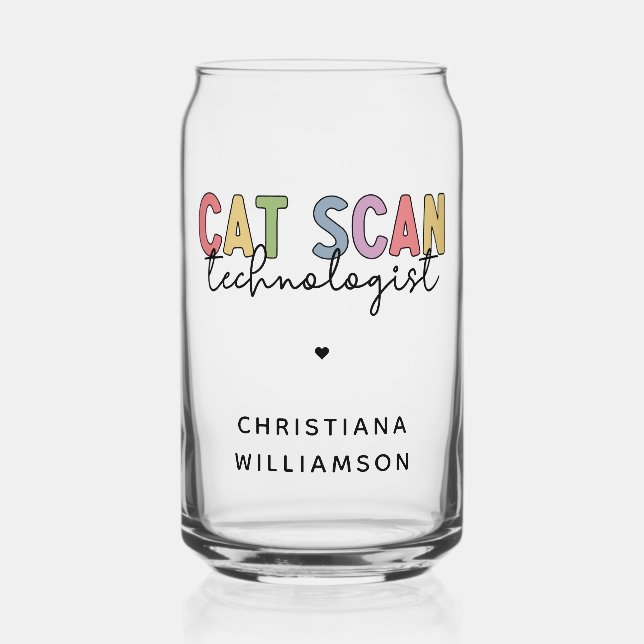 Verre Canette Technologue en numérisation CAT personnalisée Cade (Recto)