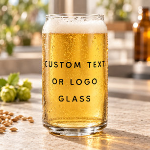 Verre Canette Texte personnalisé minimaliste ou logo