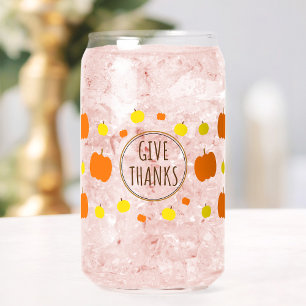 Verre Canette Thanksgiving Fall Remerciements Can Glass Wrap