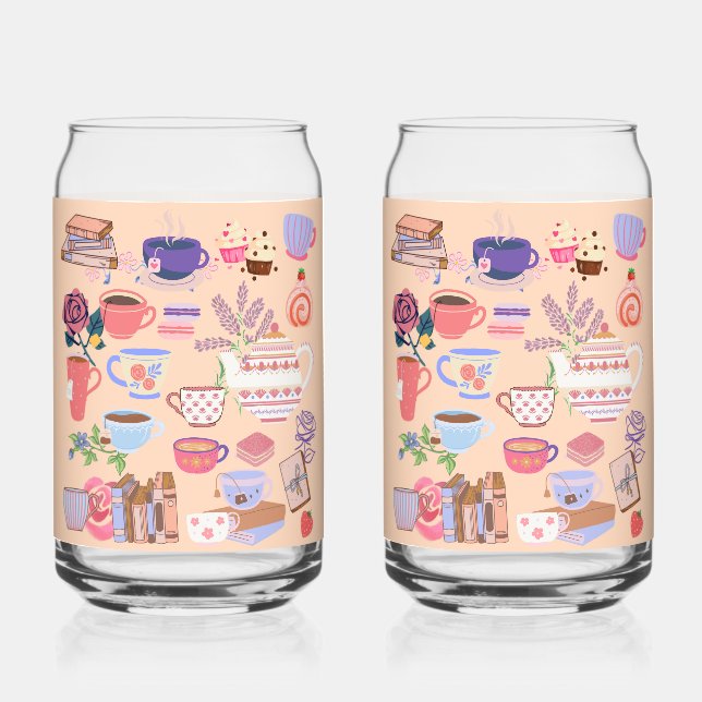 Verre Canette Thé Et Livres (Recto)