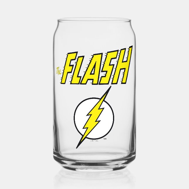 Verre Canette The Flash Name & Lightning Bolt Logo (Recto)