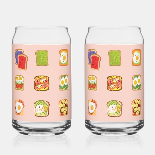 Verre Canette Toast pour brunch (Recto)