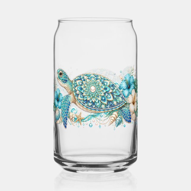 Verre Canette Tortue de mer Été (Recto)