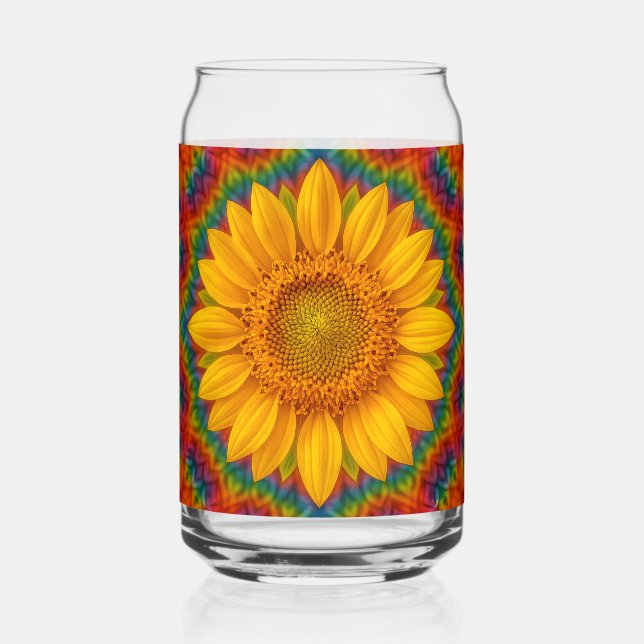 Verre Canette Tournesol Kaléidoscope (Recto)