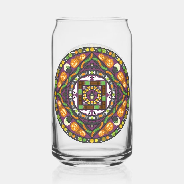 Verre Canette Tours et Traitements Mandala (Recto)