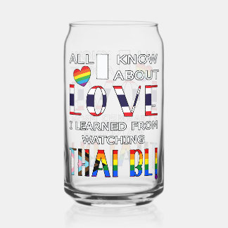 Verre Canette Tout ce que je sais de l'amour, je l'ai appris en 