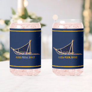 Verre Canette Transporteur postal de l'Alaska Dog Sled