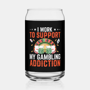 Verre Canette Travail amusant jeu addiction mot art Casino