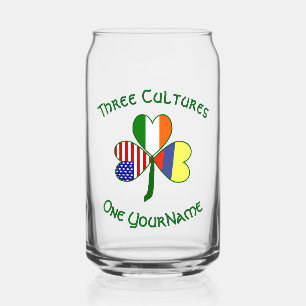 Verre Canette Trèfle personnalisé Colombie Irlande États-Unis