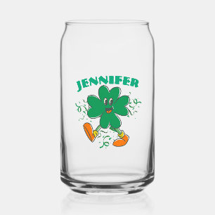 Verre Canette Trèfle personnalisé, Saint-Patrick prénom personna