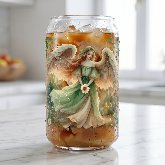 Verre Canette Trèfle Sérénité Ange (Clover Serenity Angel Can Glass)