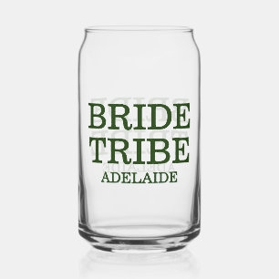 Verre Canette Tribu de la mariée, cortège de mariage vert chasse