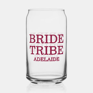Verre Canette Tribu de la mariée Cranberry rouge