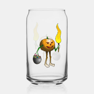 Verre Canette Trick or Treat citrouille