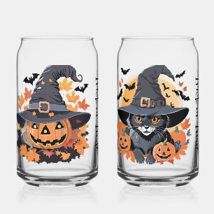 Verre Canette Trick ou traitement effrayant et mignon Halloween